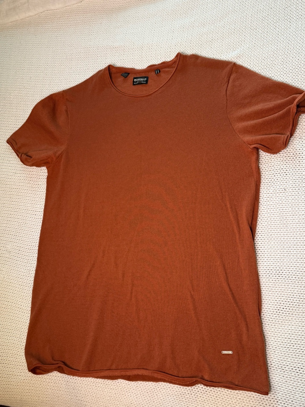 Buffalo David Bitton Women’s Rust Orange Crew Neck T-Shirt size Medium